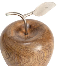 Load image into Gallery viewer, Set/2 Asst Handcrafted Apple &amp; Pear w/Antique Silver Leaf 8x18/9.5x12.5cm
