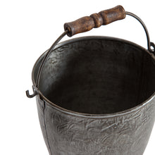 Load image into Gallery viewer, Set/2 Handcrafted Nested Vintage Bucket Planters 17x18/15x17cm

