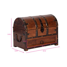 Load image into Gallery viewer, Handcrafted Treasure Chest Box w/Drawer 30x18x23cm
