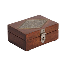 Load image into Gallery viewer, Handcrafted Rectangle Box w/Metal-Punched Top 13x9x5cm

