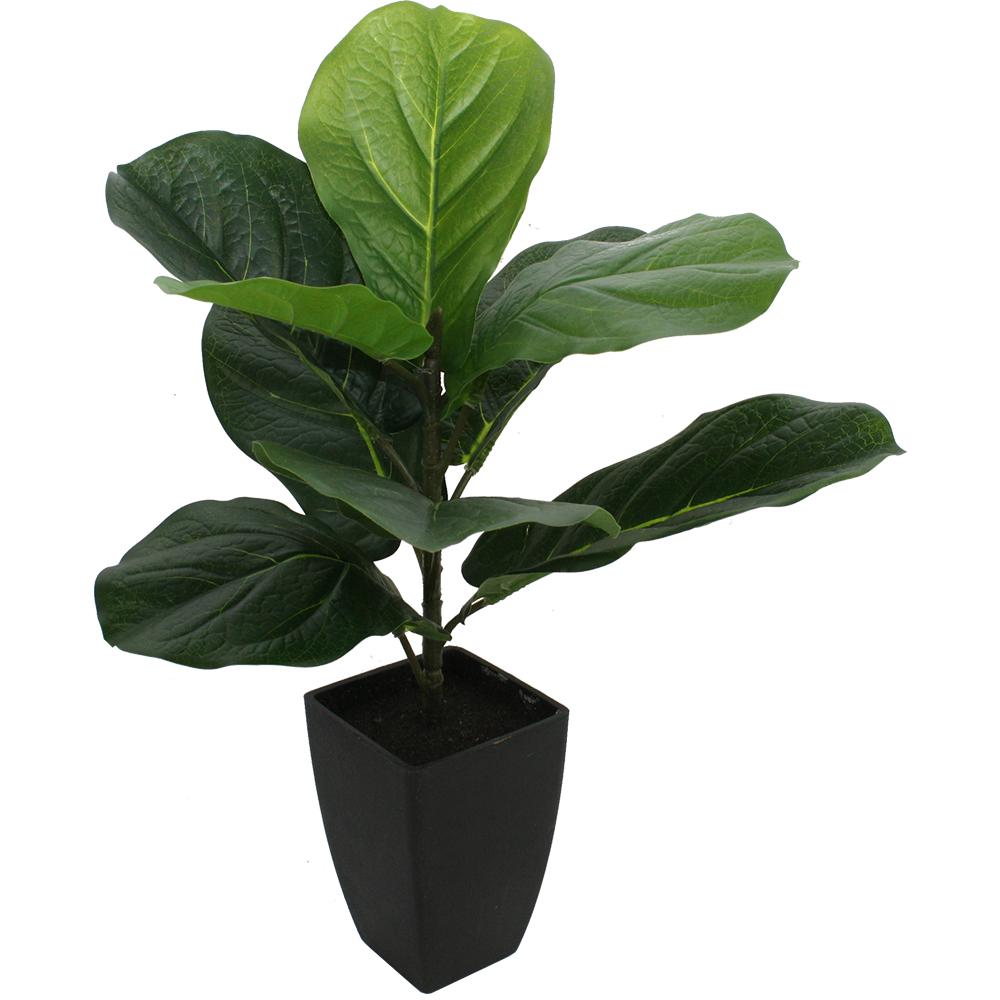 Potted Artificial Faux Baby Fiddle-Leaf Fig Plant