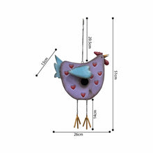 Load image into Gallery viewer, Hanging Chook Birdhouse w/Hearts 26x13x52cm
