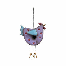 Load image into Gallery viewer, Hanging Chook Birdhouse w/Hearts 26x13x52cm
