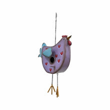 Load image into Gallery viewer, Hanging Chook Birdhouse w/Hearts 26x13x52cm
