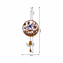 Load image into Gallery viewer, Rust &amp; Colour Dragonfly Bell Hanger 23x6x46-63cm
