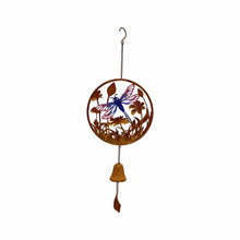 Load image into Gallery viewer, Rust &amp; Colour Dragonfly Bell Hanger 23x6x46-63cm
