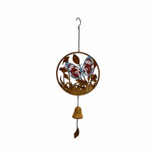 Load image into Gallery viewer, Rust &amp; Colour Butterfly Bell Hanger 23x6x46-63cm
