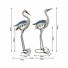 Load image into Gallery viewer, Set/2 Asst Egret Crane Couple 41x13x84/34.5x17x87cm
