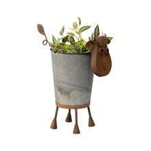 Load image into Gallery viewer, Rusty Sheep Planter w/ Galv Pot 31x17x34cm
