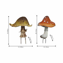 Load image into Gallery viewer, Set/2 Asst Mushroom Garden Stake 16x6x20cm
