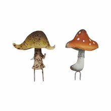 Load image into Gallery viewer, Set/2 Asst Mushroom Garden Stake 16x6x20cm
