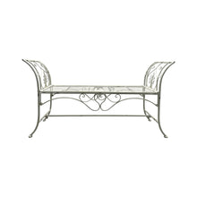 Load image into Gallery viewer, French Country Garden Bench Seat - Distressed White

