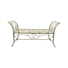 Load image into Gallery viewer, French Country Garden Bench Seat - Distressed White
