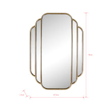 Load image into Gallery viewer, 90cm Aura Art-Deco Fan Mirror 63.5x2.5x90cm
